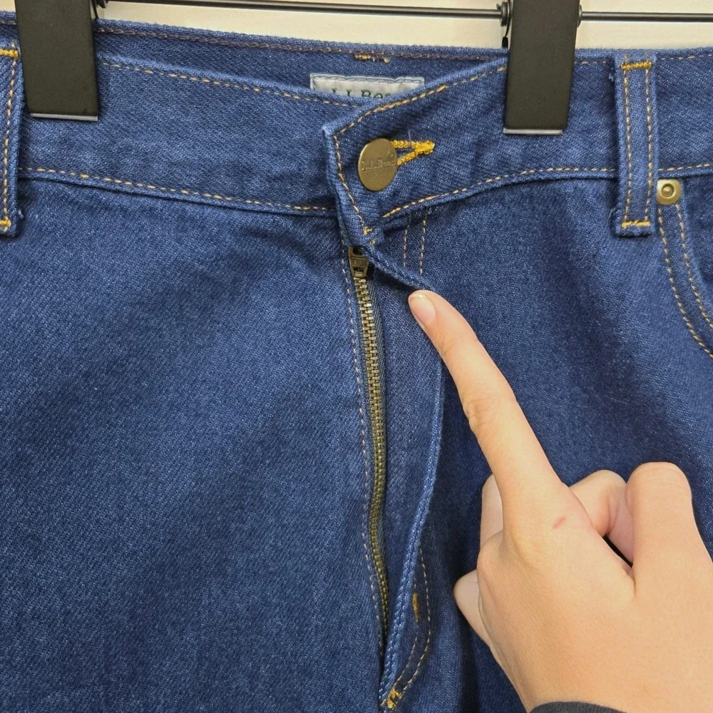 Vintage Y2K LL Bean Jeans Plus Size 18 Petite Dark Wash Original Fit Relaxed 90s